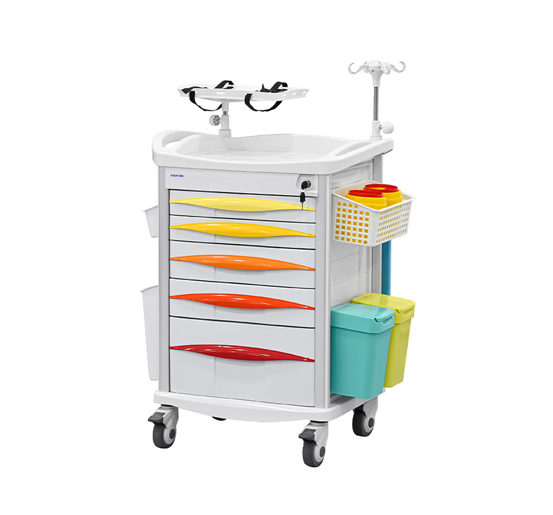 Chariot d'urgence hospital 5 tiroirs MK-P28